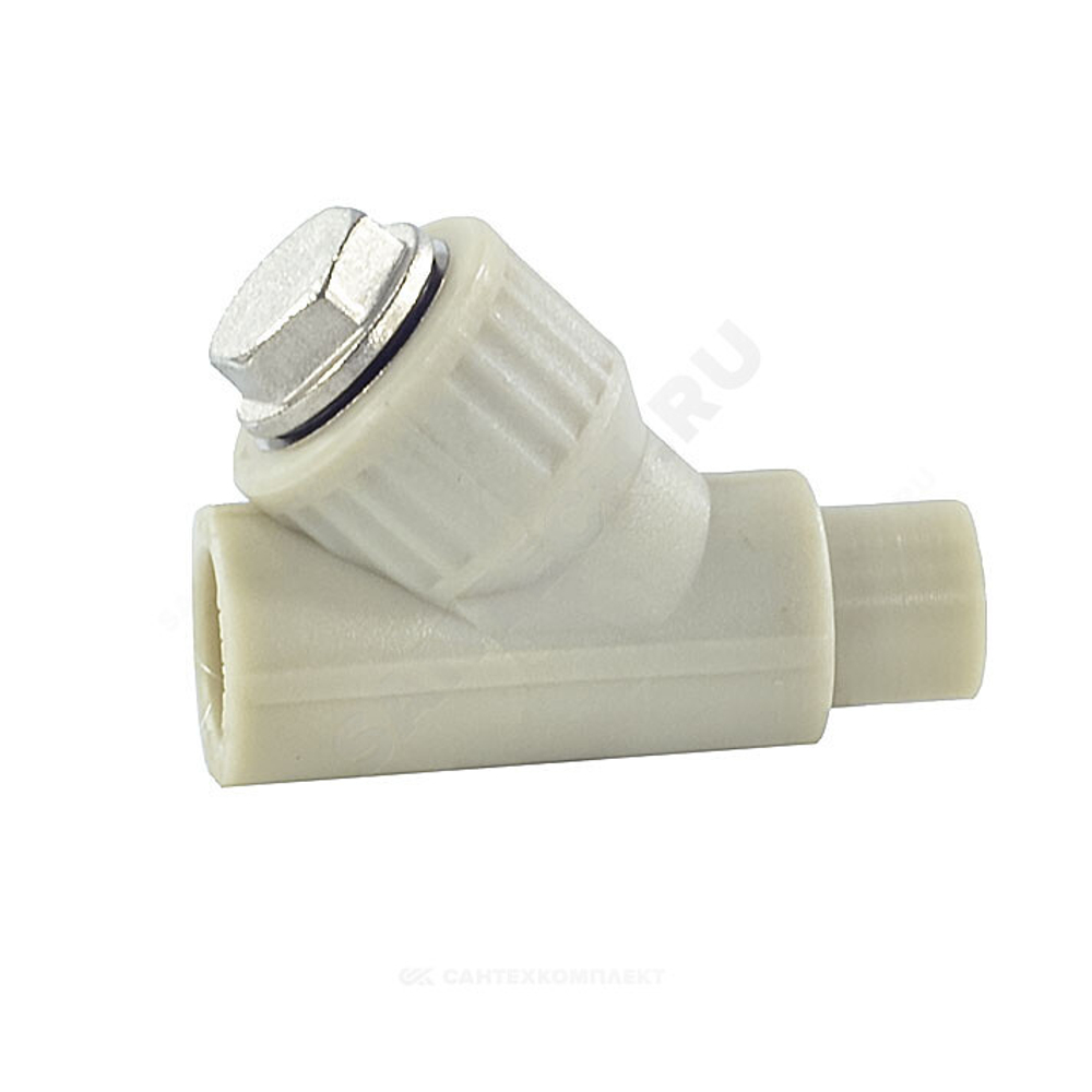 Фильтр PP-R сетчатый серый Дн 25х45гр внутр/наруж пайка VALFEX 10142025Г