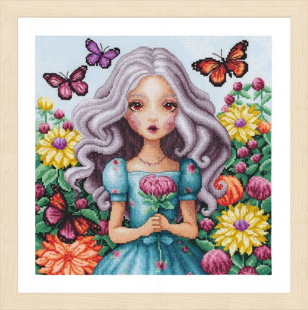 Набор для вышивания нитками Lanarte I hold every dahlia