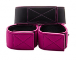 Чёрно-розовый двусторонний ошейник с наручниками Reversible Collar and Wrist Cuffs (Цвет: черный с розовым)