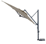 Зонт профессиональный 3х4 м Scolaro Galileo Dark, антрацит, серо-коричневый