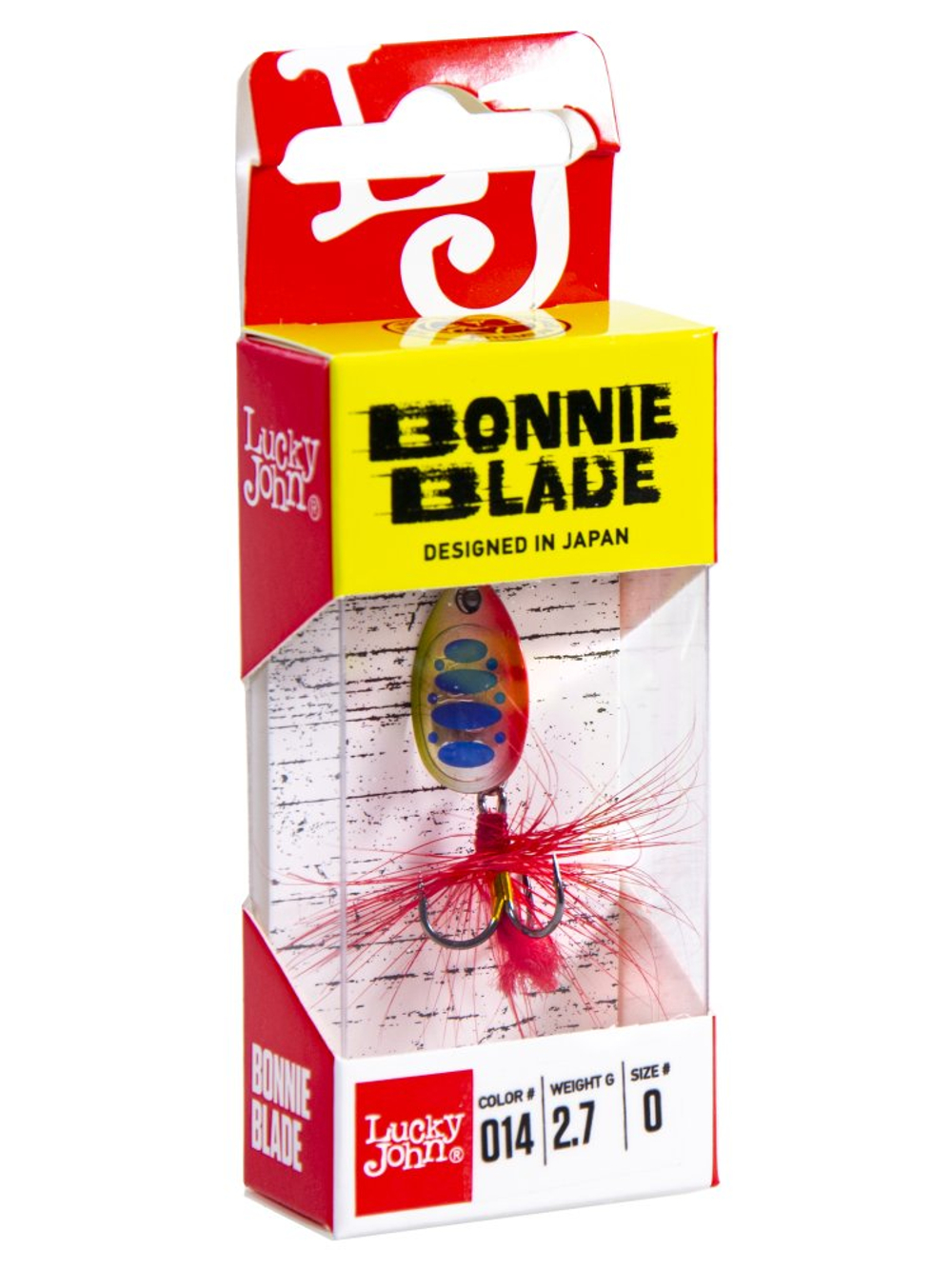 Блесна вращающаяся LUCKY JOHN Bonnie Blade №0 / 2.7 г / цвет 014