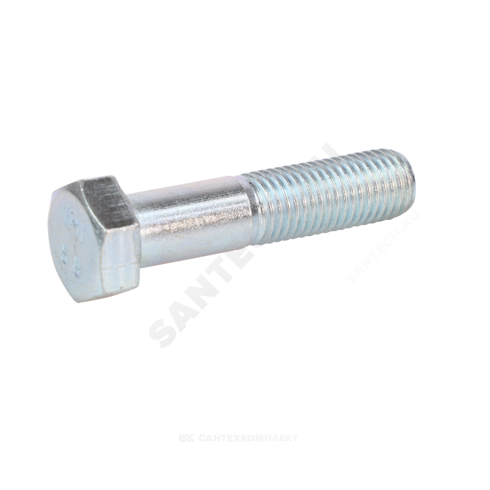Болт стальной оц М20х80 к.п. 5.8 шестигранный вес DIN 931 (ГОСТ 7798-70)