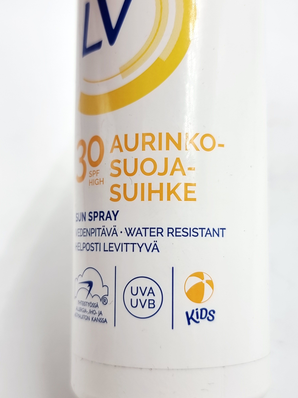 LV Солнцезащитный спрей SPF 30, без отдушки, для детей, 150 мл (Из Финляндии)