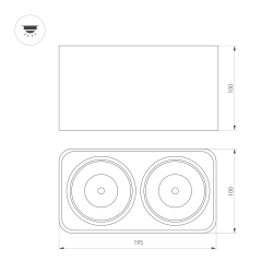 Светильник SP-CUBUS-S195x100-2х8W Warm3000 (BK, 45 deg, 230V) (Arlight, IP20 Металл, 3 года) 036057