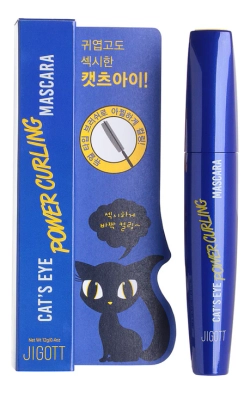 Jigott Cat's Eye Power Curling Mascara, 12g Подкручивающая тушь для ресниц 12гр