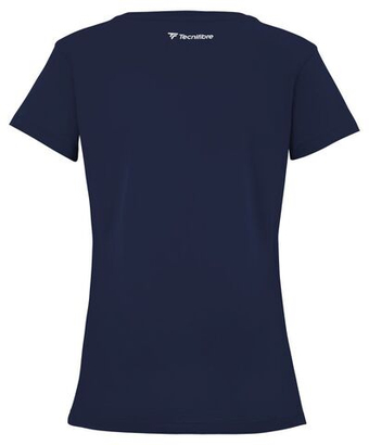 Женская теннисная футболка Tecnifibre Club Cotton Tee - небесный