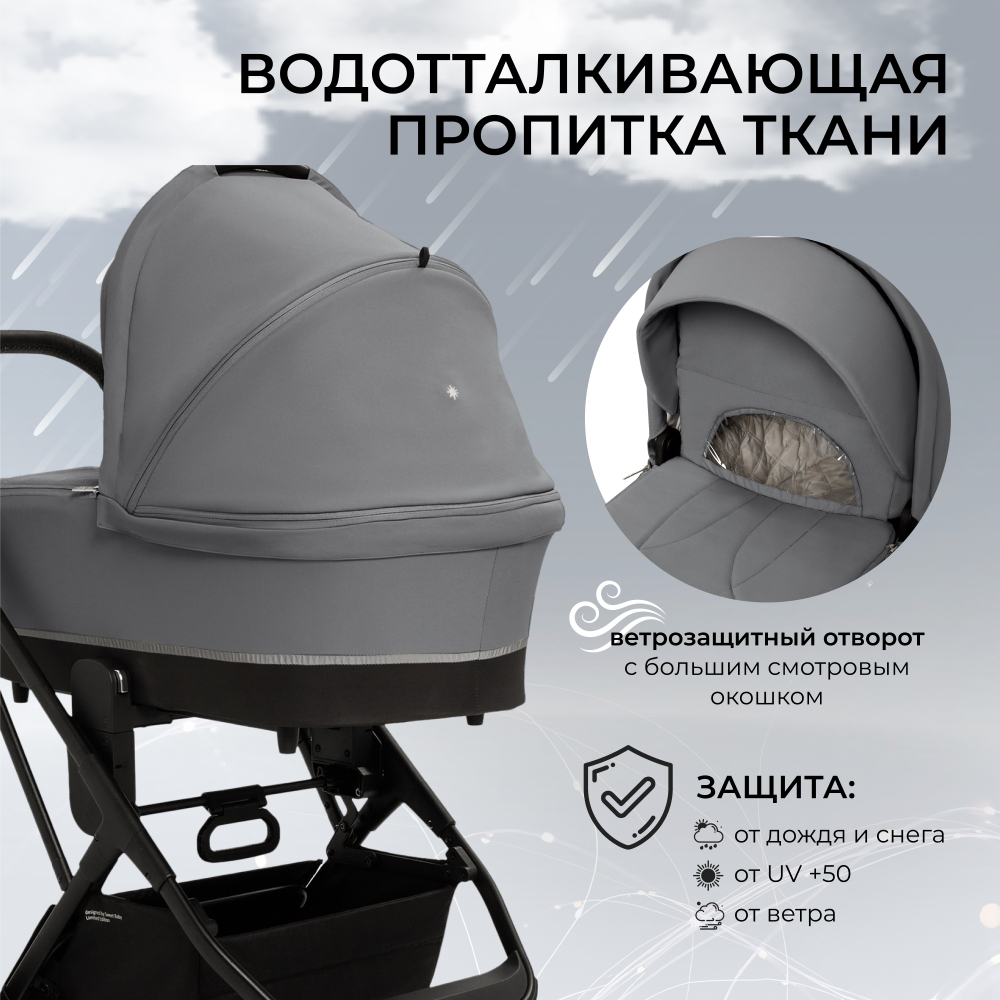 Коляска 2в1 Sweet Baby Nuvola Slate Grey (Air)