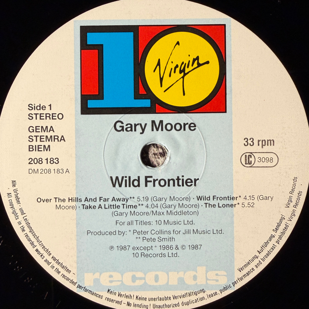 Gary Moore- Wild Frontier (Европа 1987г.)