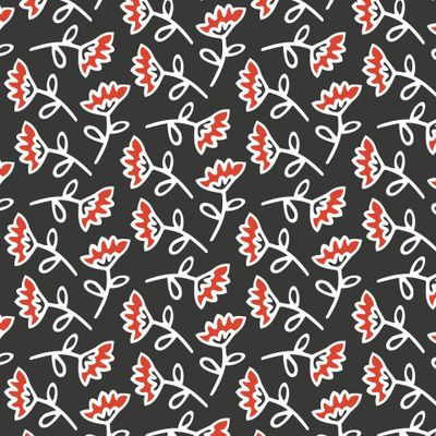 buy summer floral fabric flower black