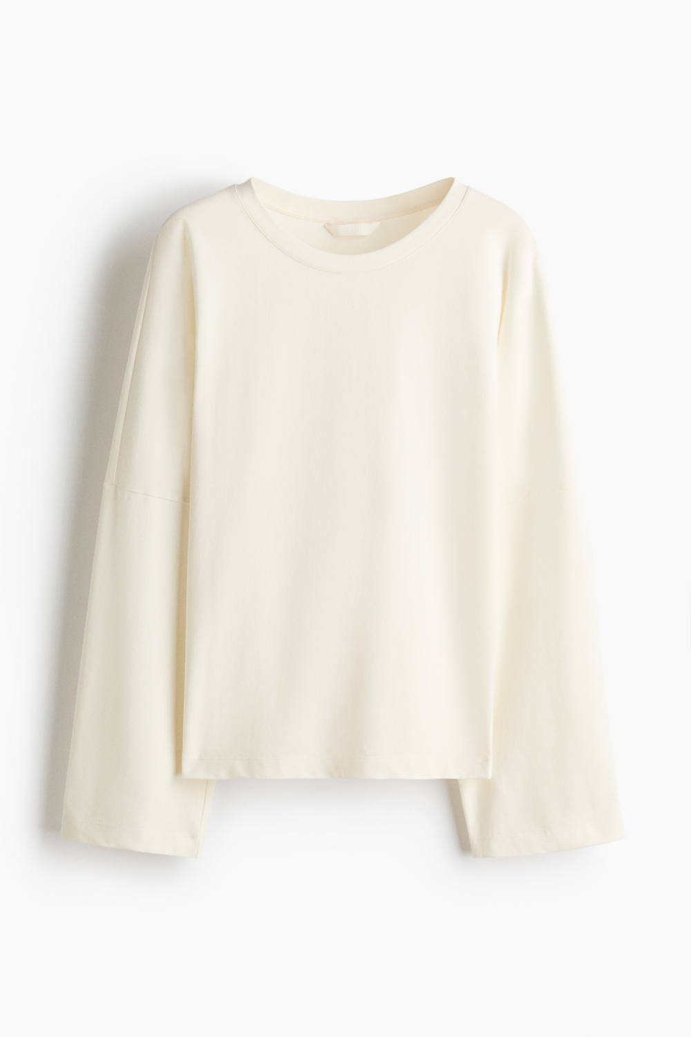 Хлопковый топ с длинными рукавами — Чёрный — H&M 1307772