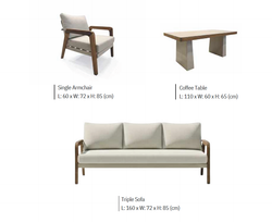 Комплект GOLD MIDI Seating Set. Алюминий, роуп, ироко. Поставка 45 дней.