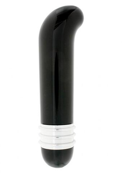 Чёрный вибратор ELEGANT INTIMATES G-SPOT для массажа точки G - 11 см.