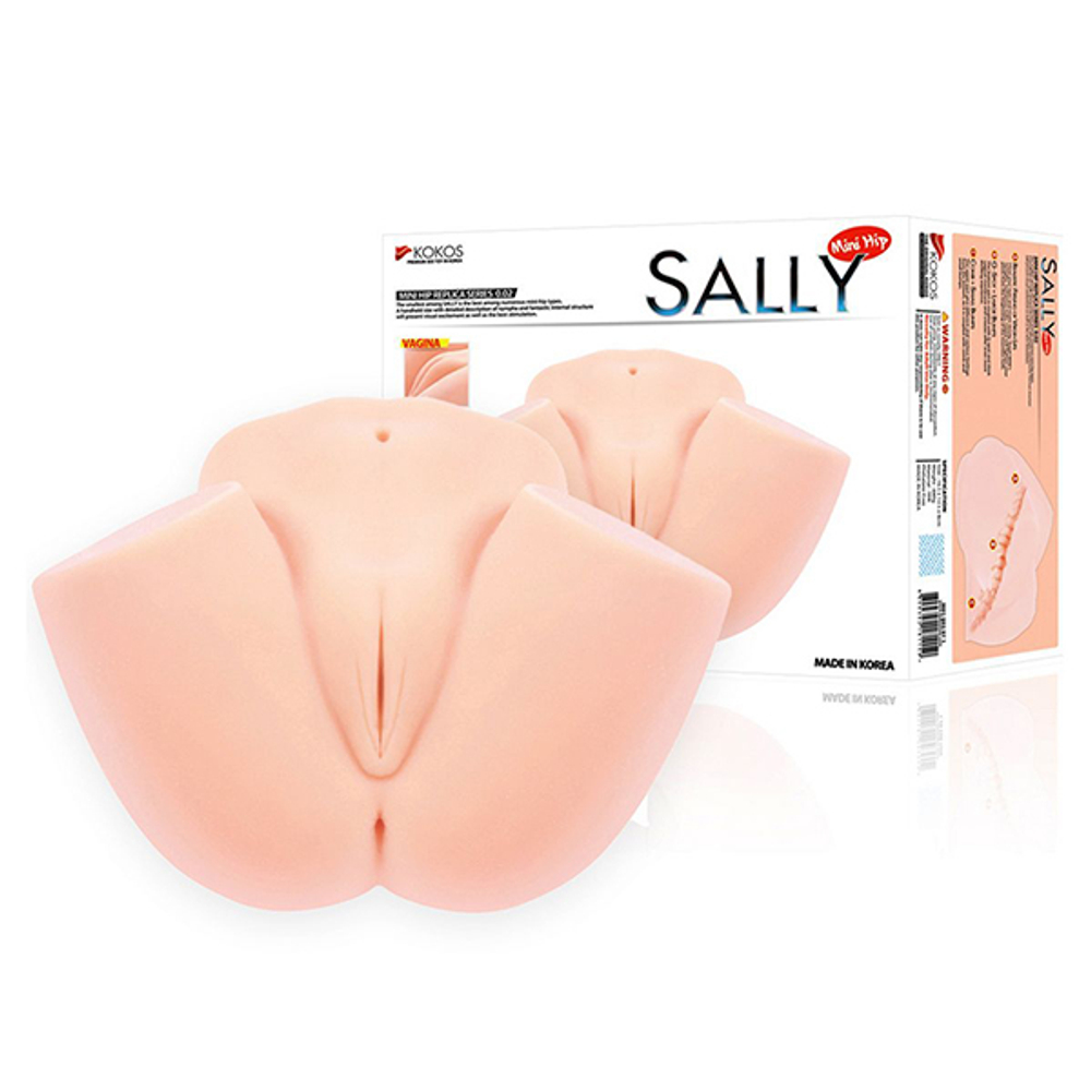 Миниатюрный мастурбатор-полуторс 16,5x12,5x8см Kokos Sally