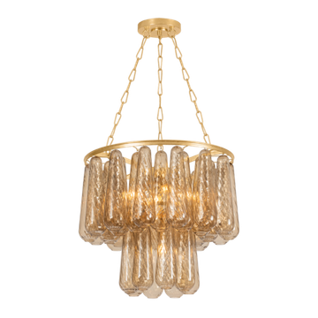 Corbett Milos Chandelier, 67 cm, Vintage Gold Leaf