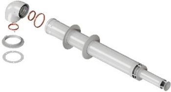 ROMMER RCA-6010-241000 Комплект дымохода АНТИЛЕД 60/100 - 1000мм (Bosch, Buderus, Navien S/C/E, Baxi