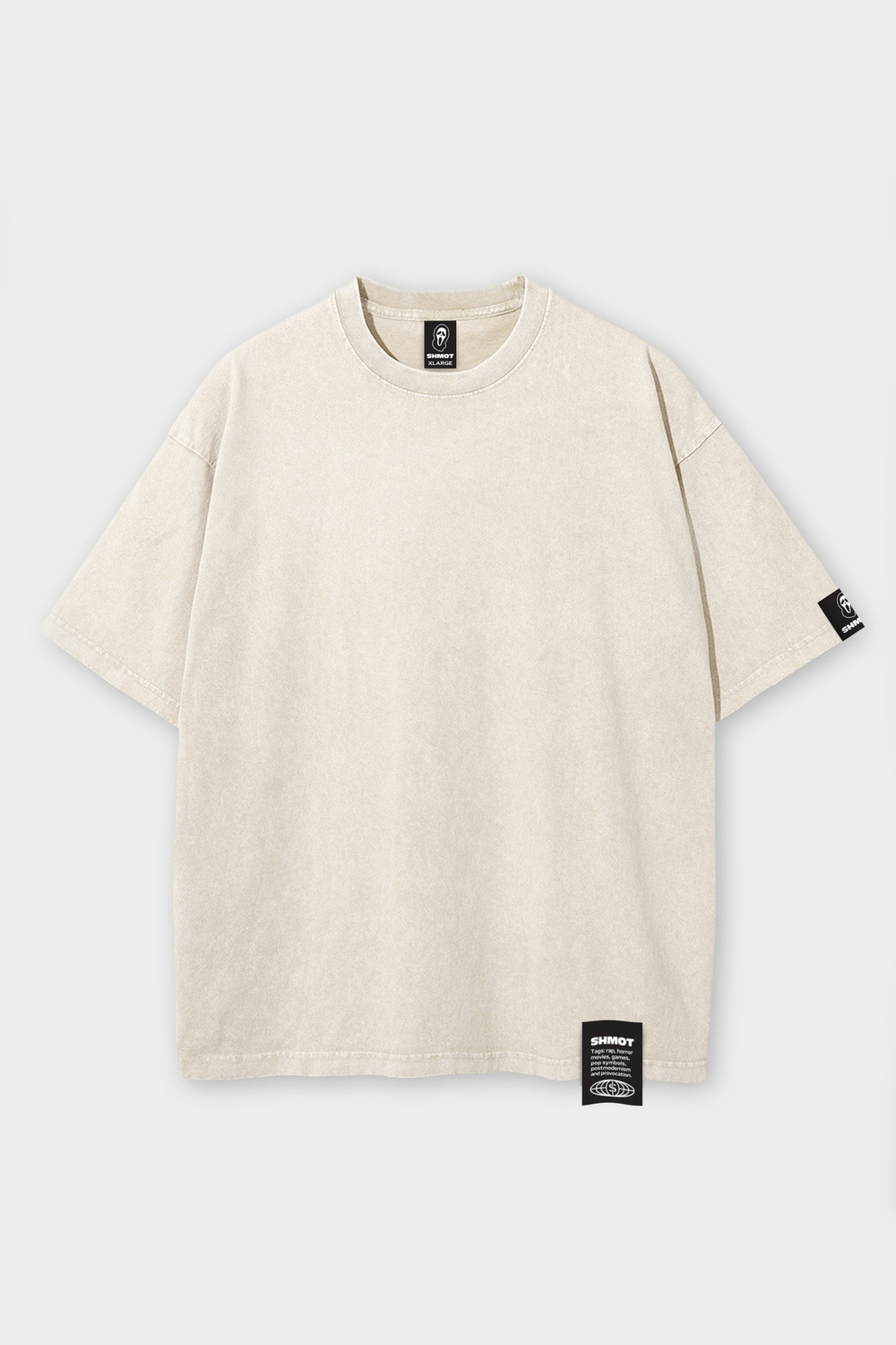 Футболка SHMOT "BLANK" GARMENT DYE Кремовый
