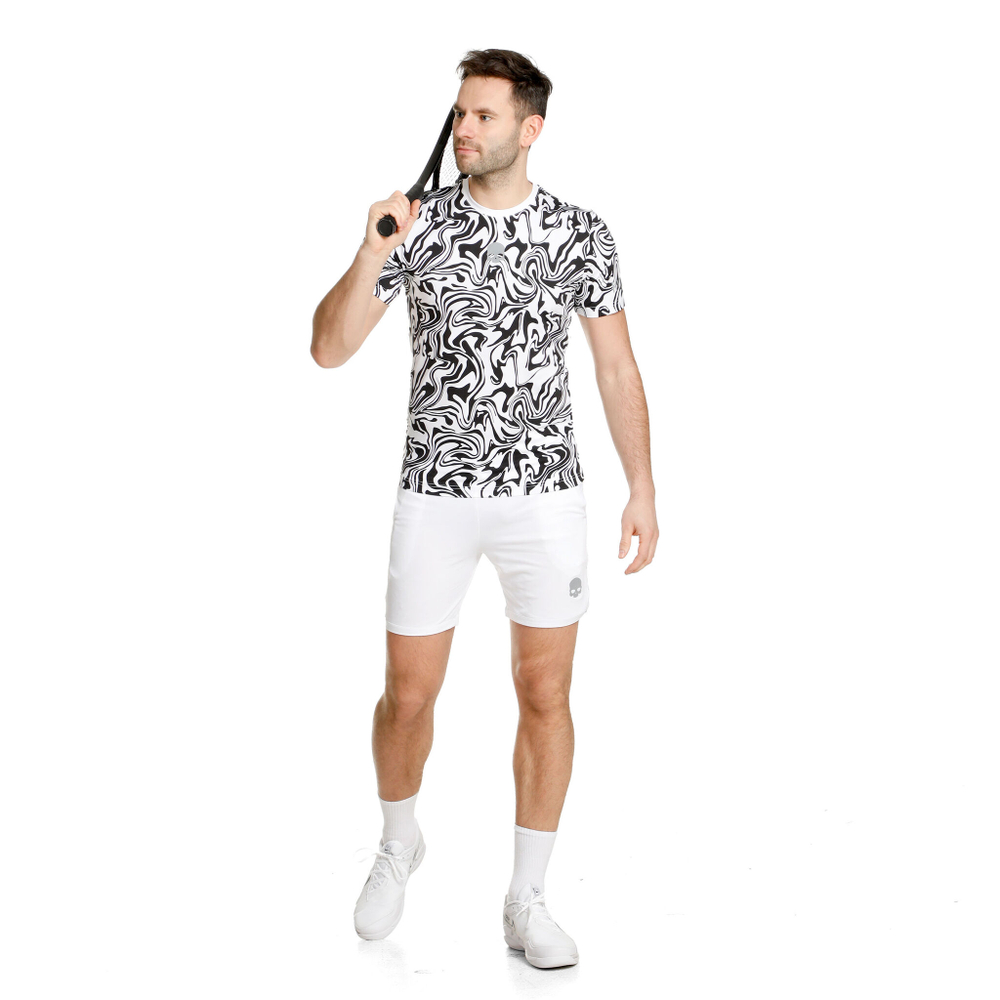 Мужские теннисные шорты Hydrogen Tech Shorts Men - White, Black