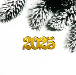 Декор акриловый "2025", 5,5*2,5 см