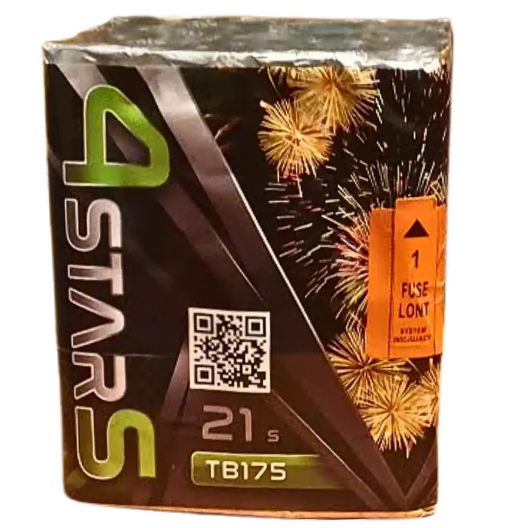Батарея салютов 4 stars green (TB175) от Tropic, 21 залп, 25 мм