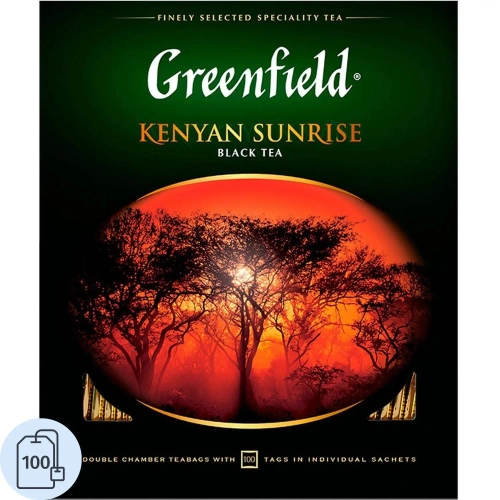 Чай чёрный Greenfield Kenyan Sunrise 100 пакетиков