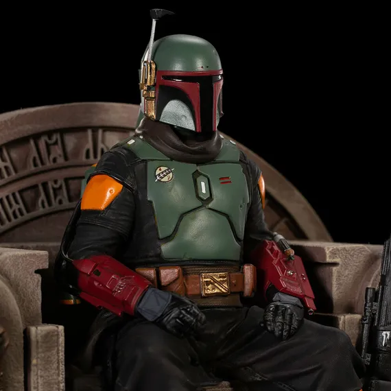 Boba Fett on Throne - Star Wars - Iron Studios