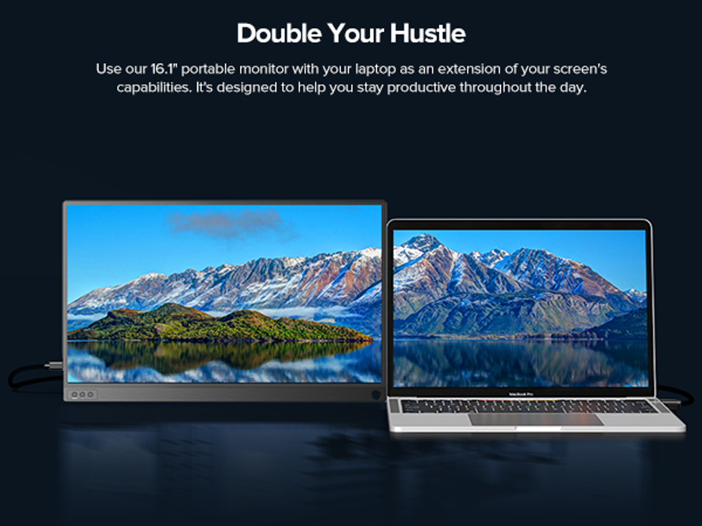 16.1" Портативный монитор UPERFECT Ucolor J4 FHD 1920x1080, 144 Гц, IPS