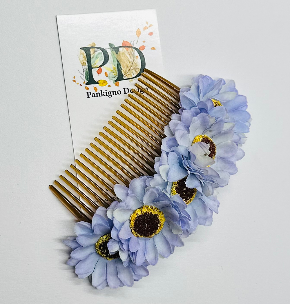Гребень Pankigno Design с цветком хризантемы