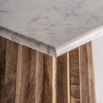 Квадратный барный стол Vical Plisse WOOD белый