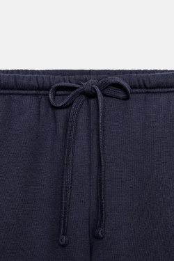ZARA БАЗОВЫЕ БРЮКИ ПРЯМОГО КРОЯ, МОРСКОЙ СИНИЙ