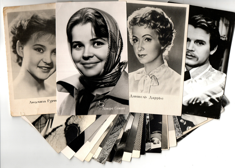№110 Открытки Артисты и актёры СССР 1960–1970-е г. 25 штук. Чёрно-белые, чистые, без повторов