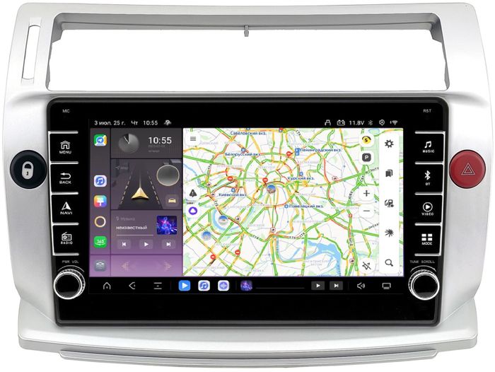 Магнитола для Citroen C4 2004-2011 - Kuberg OL-9932 (кнопки и крутилки) Android 13, Быстрая, CarPlay, 4G SIM-слот