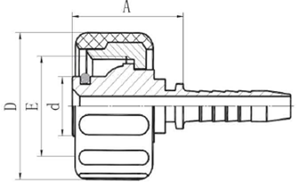 Фитинг DN 06 DKF-W (Г) 22x1.5/steel