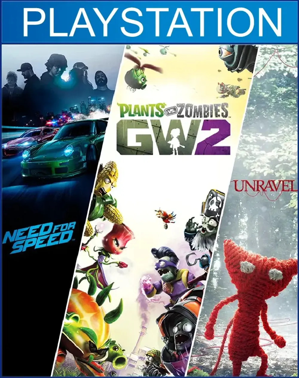EA Family Bundle: Need for Speed, Plants vs. Zombies™ Garden Warfare 2, Unravel