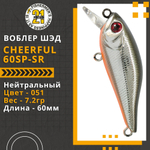 Воблер для рыбалки Pontoon21 Cheerful 60SP-SR, 60мм., 7.2гр., заглубление 0.4-0.6 м., цвет 051