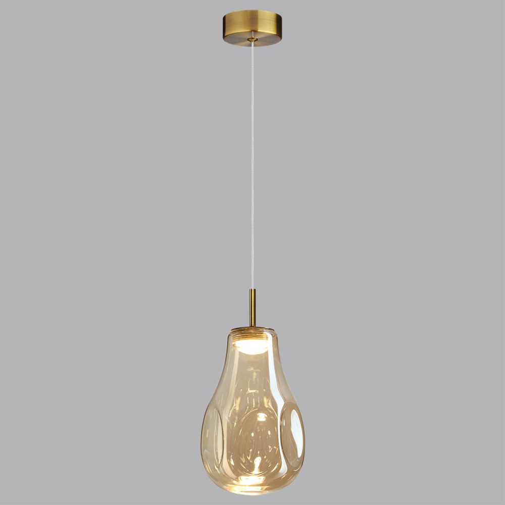 5098/4L PENDANT ODL25 365 античн.бронза/янтарный/металл/стекло Подвес LED 4W 4000K 388Лм NAVE