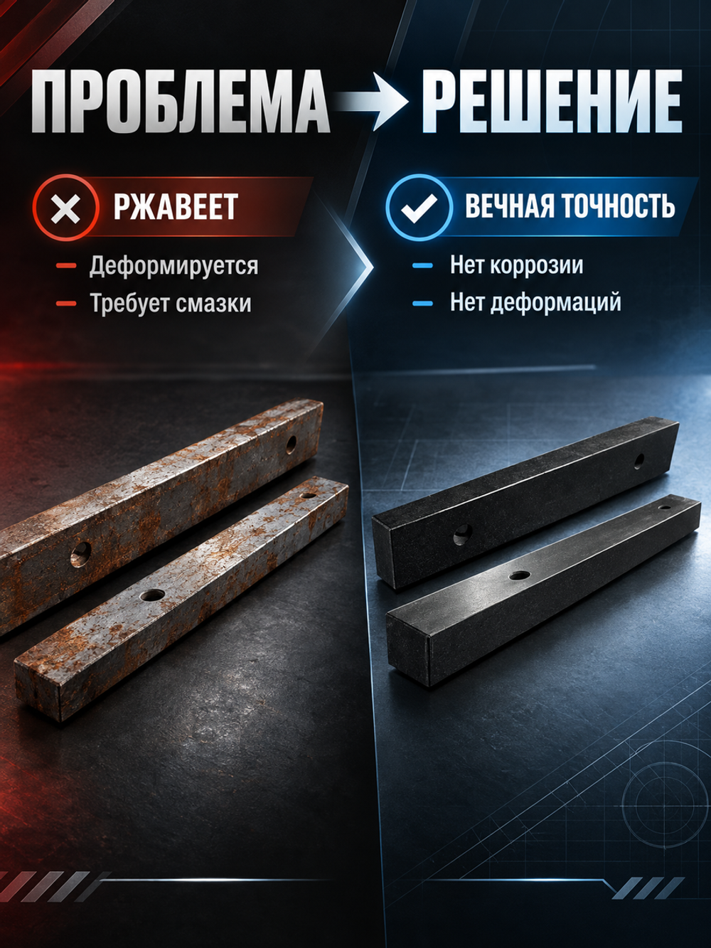 Линейка поверочная гранитная ШП-ТК 1600х250х80 мм кл. 00