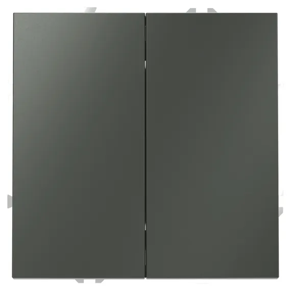 Проходной переключатель двухклавишный Voltum S70 Титан VLS020306