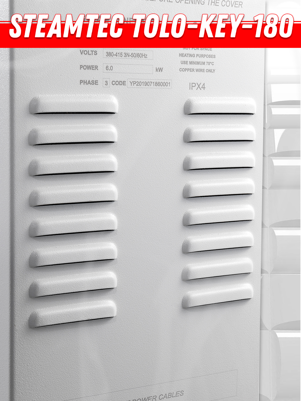 Steamtec TOLO KEY 180 - 18 кВт (ВЛАГОСТОЙКИЙ модуль управления), парогенератор для хамама и турецкой бани