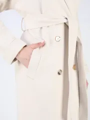 Пальто демисезонное длинное с поясом