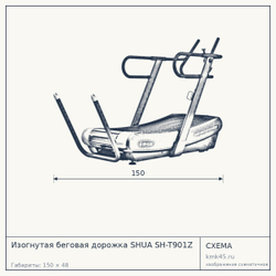 Изогнутая беговая дорожка SHUA SH-T901Z — от 359 000 ₽