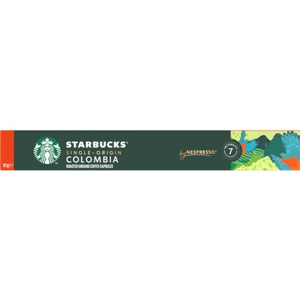 Кофейные капсулы Starbucks Nespresso Single Origin Colombia 10 капсул 57 г (Из Финляндии)