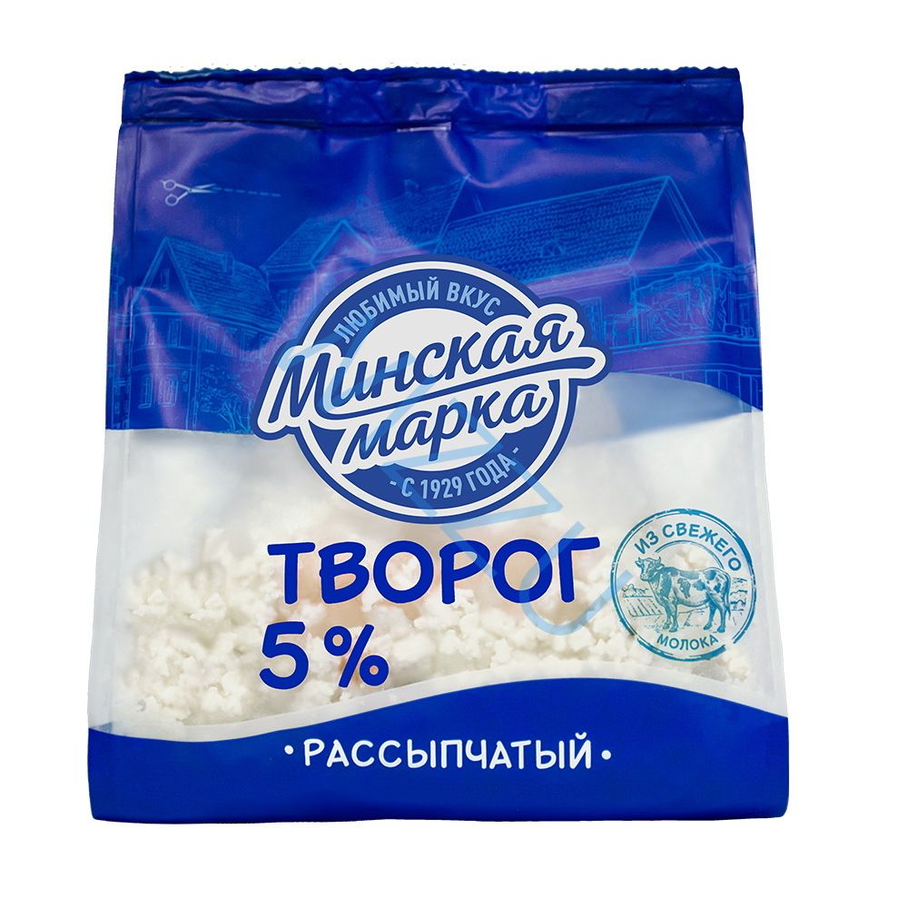 Творог рассыпчатый "Минская марка" 5,0% пакет 350 г