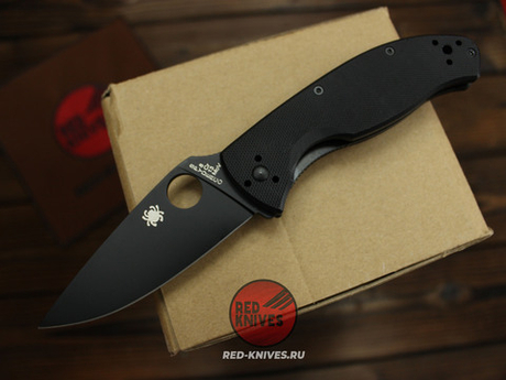 Нож Spyderco Tenacious G10 - рук. Г10, черный клинок RK-512