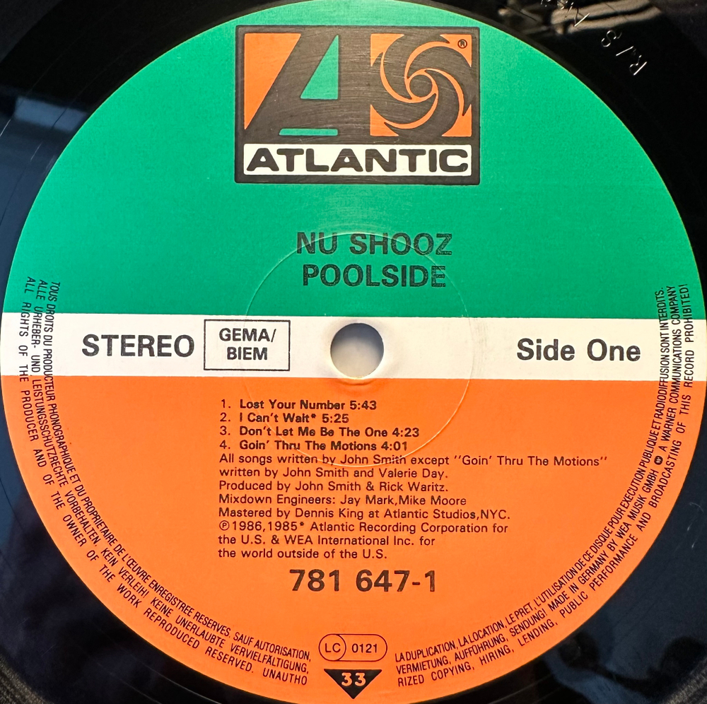 Nu Shooz- Poolside (Германия 1986г.)
