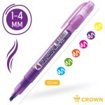 Набор выделителей текста 6цв, 1-4мм, Crown, ароматизированные