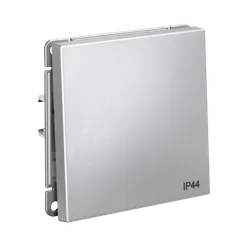 Переключатель проходной одноклавишный Systeme Electric ArtGallery Aqua Алюминий GAL440361