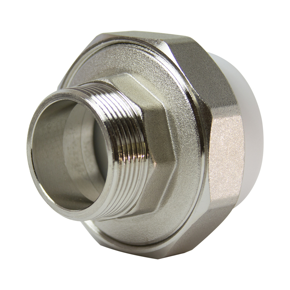 Муфта комб. разъемная, нар 50х1 1/2" EVER®  БЕЛЫЙ штрихкод (Россия)