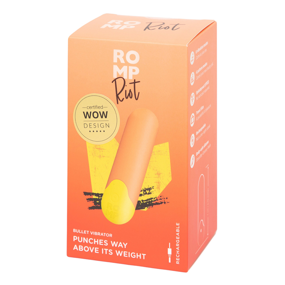 Вибропуля 7см Romp Riot Rechargeable Silicone Bullet Vibrator RP271SGA