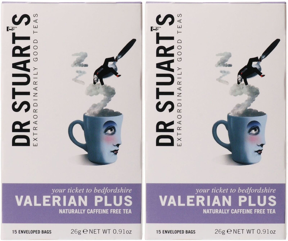 Чай травяной Dr Stuart's "Valerian Plus" вечерний успокаивающий (липа, валериана, фенхель, хмель) 15 пакетиков 26 г (из Финляндии)