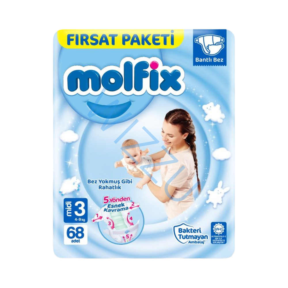 Детские подгузники Molfix №3 60/68 3-9кг